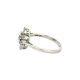 18k White Gold and Diamond Fancy Ring in size 5.5 and total gold weight of 2.81g